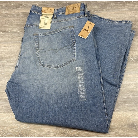 NWT Polo Ralph Lauren Jeans Men's 50B X 30Hampton Relaxed Straight Denim $110